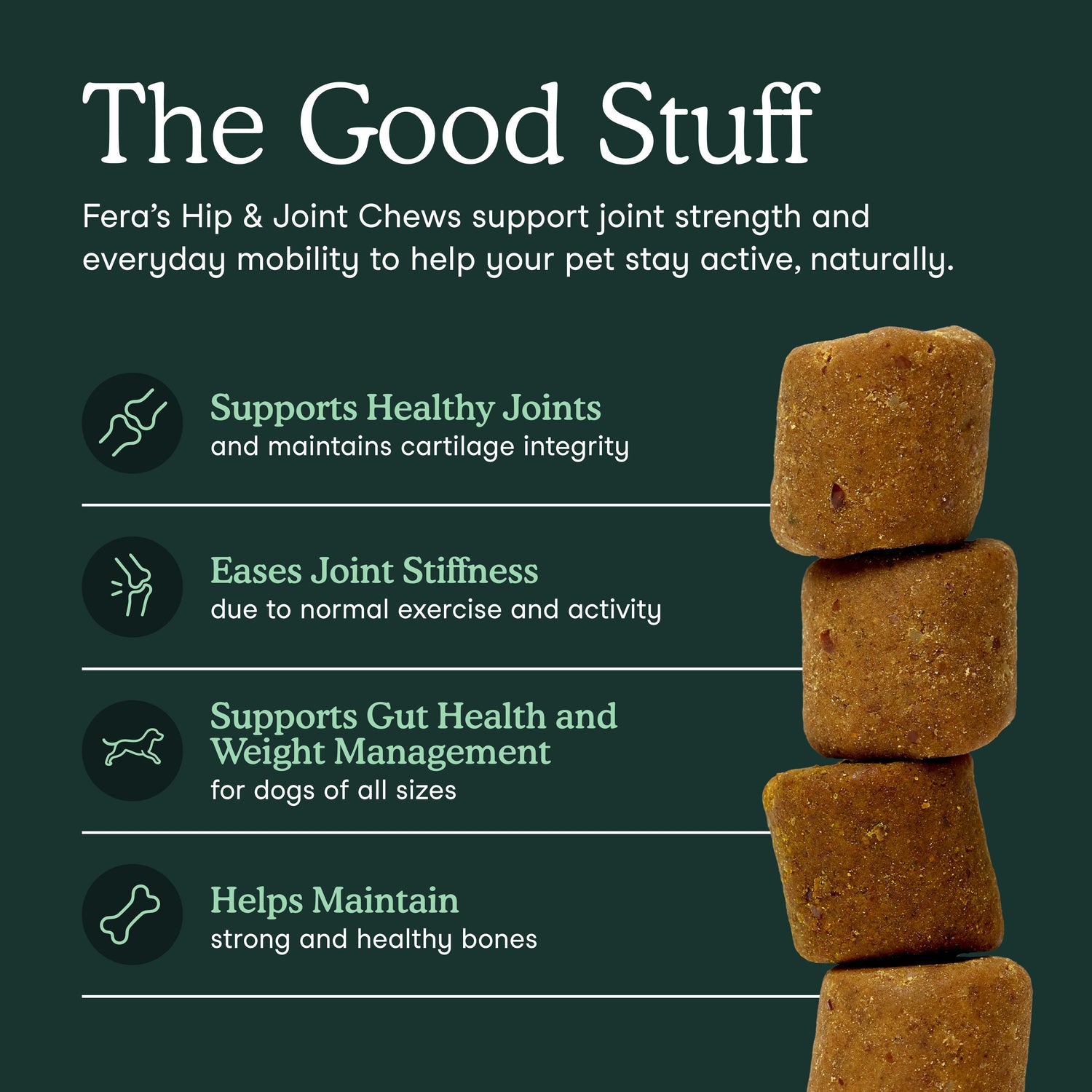 Fear Pets Hip + Joint Support for Dogs  90 Chews